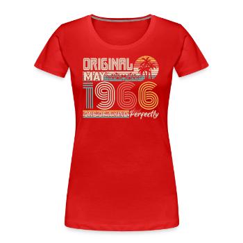 May 1966 anniversary May 1966 gift 1966 - Women's Premium Organic T-Shirt - red - Front - Mia (176cm)