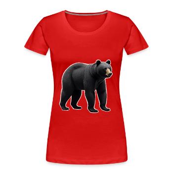 Baribal - T-shirt bio Premium Femme - rouge - Devant - Mia (176cm)