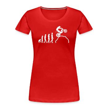 Trial Evolution Trials Motorrad - Frauen Premium Bio T-Shirt - Rot - Vorne - Mia (176cm)