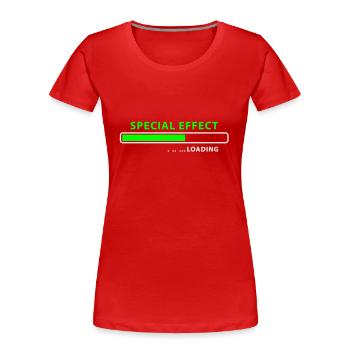 loading Special Effect - be patient - Women's Premium Organic T-Shirt - red - Front - Mia (176cm)