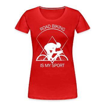 Racer - Women's Premium Organic T-Shirt - red - Front - Mia (176cm)