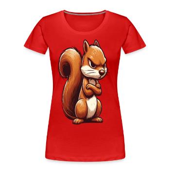 Écureuil Écureuil Écureuil Amoureux des rongeurs - T-shirt bio Premium Femme - rouge - Devant - Mia (176cm)