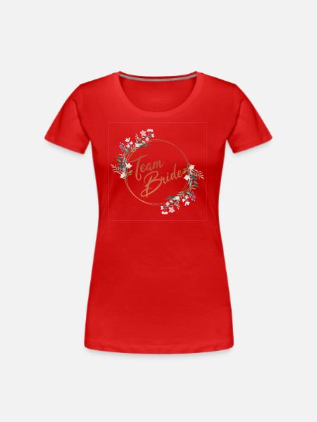 Team Bride - Women's Premium Organic T-Shirt - red