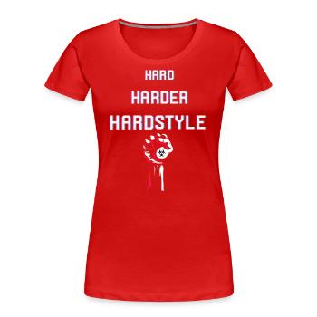 Hard Hardstyle | Armée de Hardstyle - T-shirt bio Premium Femme - rouge - Devant - Mia (176cm)