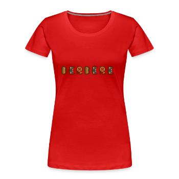 Berbère Amazigh - T-shirt bio Premium Femme - rouge - Devant - Mia (176cm)