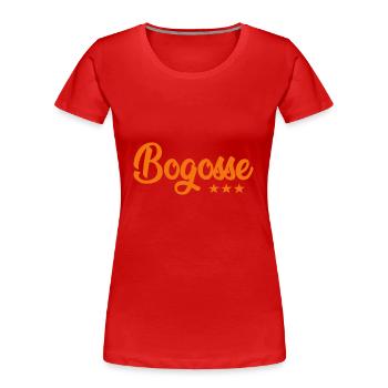 Bogosse homme sexy couple amoureux - T-shirt bio Premium Femme - rouge - Devant - Mia (176cm)