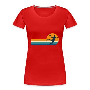 Handball joueur de hand handballeur handballeuse - T-shirt bio Premium Femme - rouge - Devant - Mia (176cm)