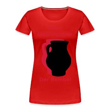 Mon animal préféré des Bembel - T-shirt bio Premium Femme - rouge - Devant - Mia (176cm)