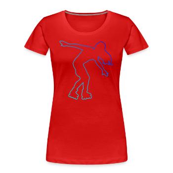 Skate Herren Roller Skating Damen Roller Skates - Frauen Premium Bio T-Shirt - Rot - Vorne - Mia (176cm)