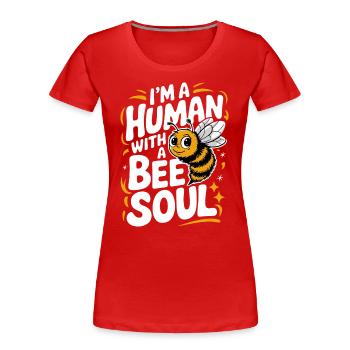honey bee beekeeper bees bee - Women's Premium Organic T-Shirt - red - Front - Mia (176cm)