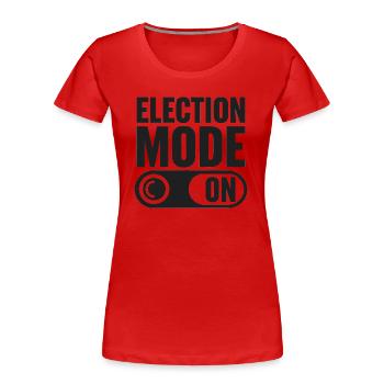 Mode électoral activé - T-shirt bio Premium Femme - rouge - Devant - Mia (176cm)
