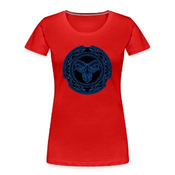 Viking Aries Aries - Women's Premium Organic T-Shirt - red - Front - Mia (176cm)