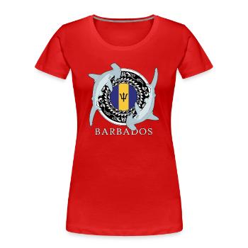 Requin-marteau de la Barbade - T-shirt bio Premium Femme - rouge - Devant - Mia (176cm)