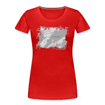 Der Grand Ballon Alsace Vosges - Frauen Premium Bio T-Shirt - Rot - Vorne - Mia (176cm)