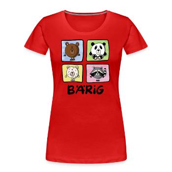 Bären Bärig - Frauen Premium Bio T-Shirt - Rot - Vorne - Mia (176cm)