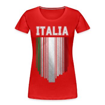 Drapeau de l’Italie, fierté italienne - T-shirt bio Premium Femme - rouge - Devant - Mia (176cm)