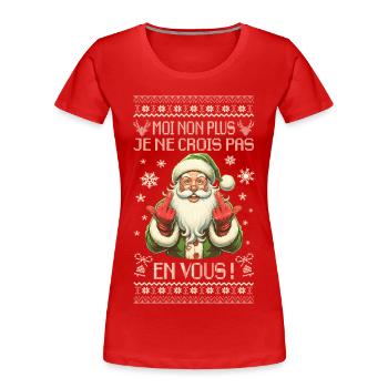 Weihnachtsmann Sarkastischer Humor - Weihnachtsgeschenk - Frauen Premium Bio T-Shirt - Rot - Vorne - Mia (176cm)