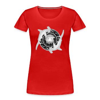 Requin-marteau Hawaïen - T-shirt bio Premium Femme - rouge - Devant - Mia (176cm)