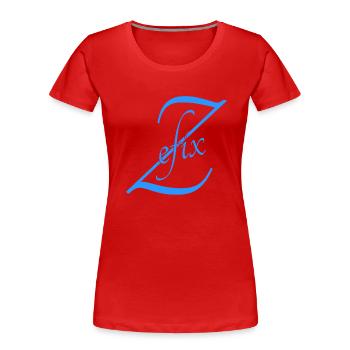 Zefix Bayern granteln - Frauen Premium Bio T-Shirt - Rot - Vorne - Mia (176cm)