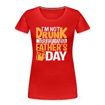 Daddy Humor Gift for Father's Day - Women's Premium Organic T-Shirt - red - Front - Mia (176cm)