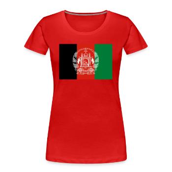 Afghanistan - Frauen Premium Bio T-Shirt - Rot - Vorne - Mia (176cm)