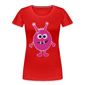 Monster - Frauen Premium Bio T-Shirt - Rot - Vorne - Mia (176cm)
