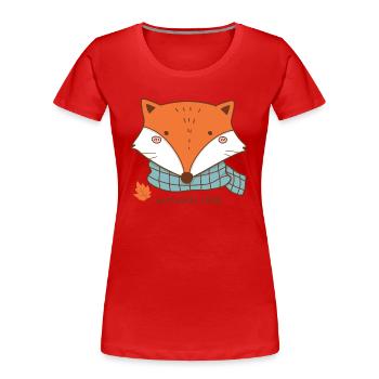 Autumn - Women's Premium Organic T-Shirt - red - Front - Mia (176cm)