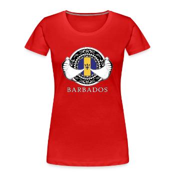 Raies manta de la Barbade - T-shirt bio Premium Femme - rouge - Devant - Mia (176cm)
