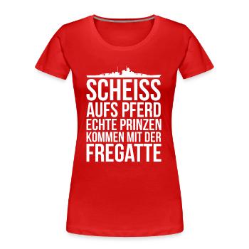 Echte Prinzen - Frauen Premium Bio T-Shirt - Rot - Vorne - Mia (176cm)
