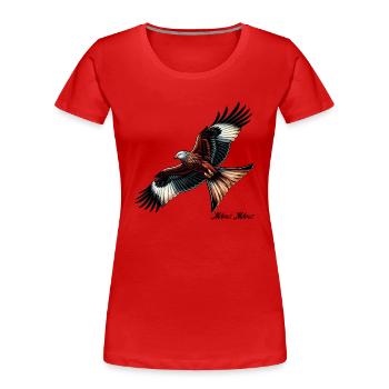 Rotmilan Greifvogel Milvus Milvus - Frauen Premium Bio T-Shirt - Rot - Vorne - Mia (176cm)