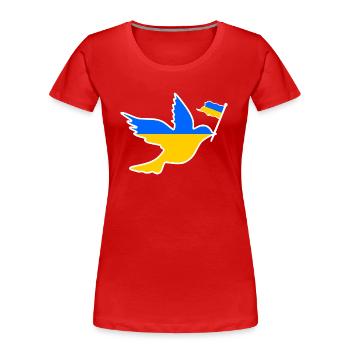 Ukraine - Frauen Premium Bio T-Shirt - Rot - Vorne - Mia (176cm)