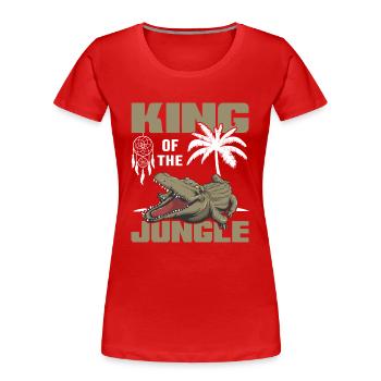 Jungle de noix de sauvage Survie de la jungle Alligator - T-shirt bio Premium Femme - rouge - Devant - Mia (176cm)