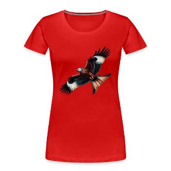 Rotmilan Greifvogel Milvus Milvus - Frauen Premium Bio T-Shirt - Rot - Vorne - Mia (176cm)