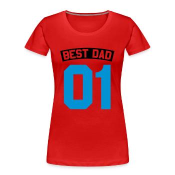 Best Dad - Frauen Premium Bio T-Shirt - Rot - Vorne - Mia (176cm)