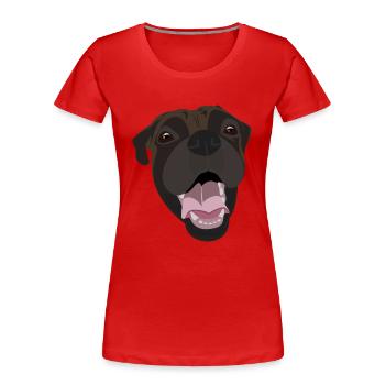 Boxer - Frauen Premium Bio T-Shirt - Rot - Vorne - Mia (176cm)