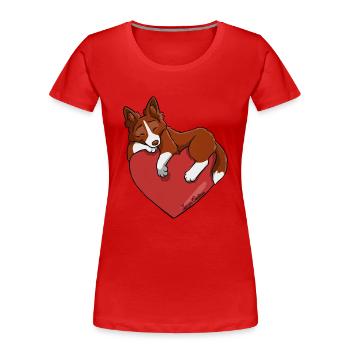 Border Collie Red - Women's Premium Organic T-Shirt - red - Front - Mia (176cm)