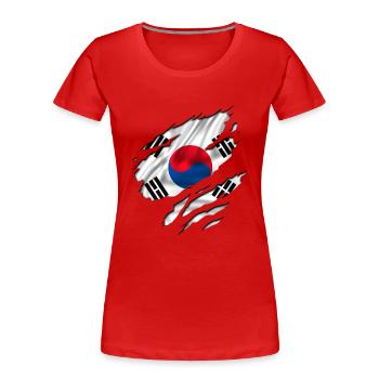 flag korea south südkorea - Frauen Premium Bio T-Shirt - Rot - Vorne - Mia (176cm)