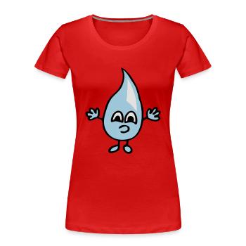 Little drops of water - Women's Premium Organic T-Shirt - red - Front - Mia (176cm)