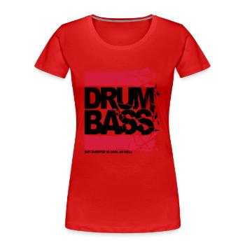 final dnb shattered - Frauen Premium Bio T-Shirt - Rot - Vorne - Mia (176cm)