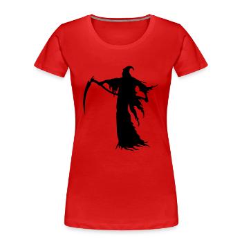 Passage - T-shirt bio Premium Femme - rouge - Devant - Mia (176cm)