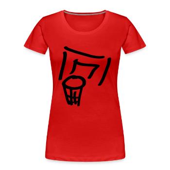 basketball korb - Frauen Premium Bio T-Shirt - Rot - Vorne - Mia (176cm)
