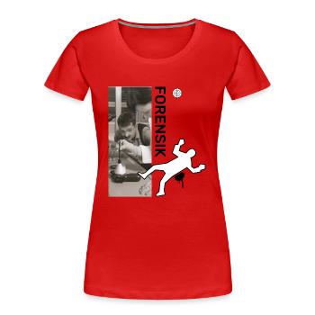 Spurensicherung - Kripo Polizei Kriminaltechnik - Frauen Premium Bio T-Shirt - Rot - Vorne - Mia (176cm)