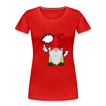 Grummelzwerg Mad - T-shirt bio Premium Femme - rouge - Devant - Mia (176cm)