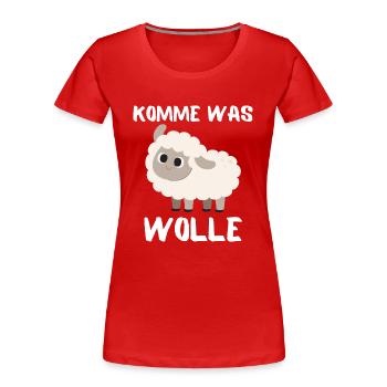 Landwirt Bauernhof Tier Lustiges Geschenk Schaf - Frauen Premium Bio T-Shirt - Rot - Vorne - Mia (176cm)