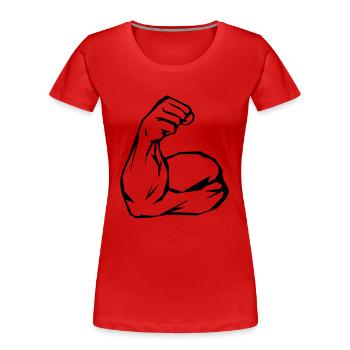 bizeps - Frauen Premium Bio T-Shirt - Rot - Vorne - Mia (176cm)