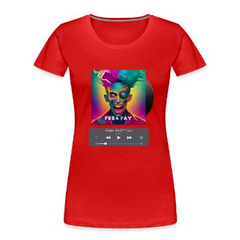 Freak, Pochette d’album, Art de la musique, Chemises AI - T-shirt bio Premium Femme - rouge - Devant - Mia (176cm)