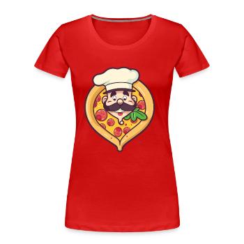 Slice of Heaven Der Traum eines Pizzaliebhabers - Frauen Premium Bio T-Shirt - Rot - Vorne - Mia (176cm)