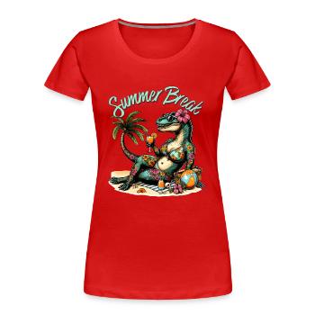 Summer Break 5 - Women's Premium Organic T-Shirt - red - Front - Mia (176cm)