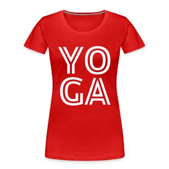 YOGA 2 - Women's Premium Organic T-Shirt - red - Front - Mia (176cm)