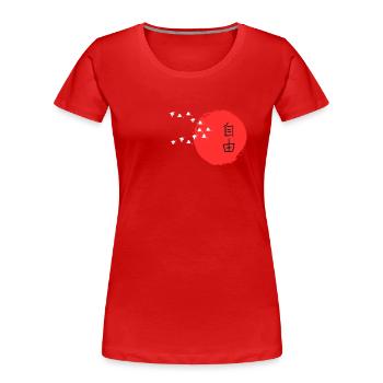 Japanese Character Art - ApriNoeScor - Women's Premium Organic T-Shirt - red - Front - Mia (176cm)